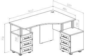 Угловой компьютерный стол