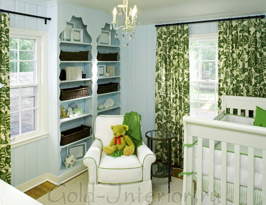 Красиво оформленные ниши в комнате для младенцев