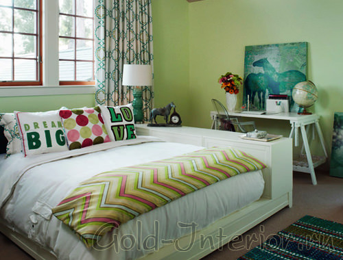 Зелёная спальня