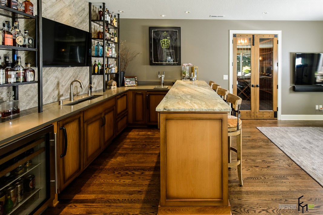 100 лучших идей дизайна с барной стойкой: проекты кухни, гостиной на фото