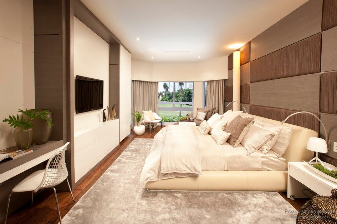 Дизайн и интерьер современной спальной комнаты