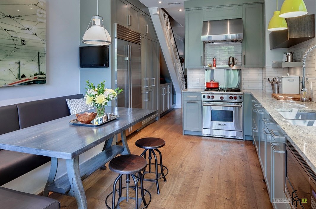 Красивые кухонные столы: 40 лучших примеров на фото