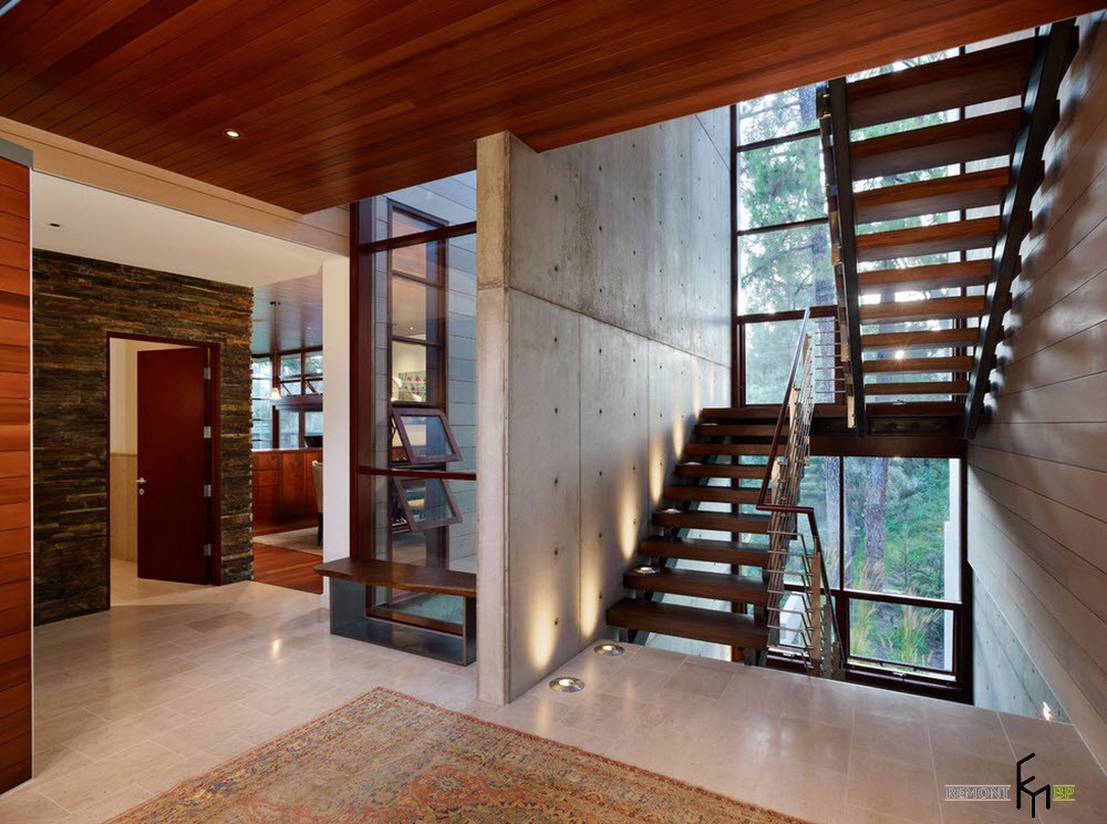 100 идей дизайна лестницы для современного загородного дома на фото