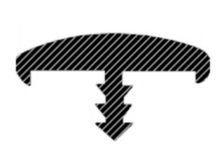 Профиль мебельного кант Т-типа с обхватами (бортиками).