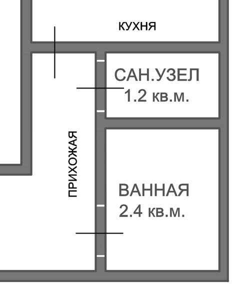 Фотография: Офис в стиле Лофт, Ванная, 8, Перепланировка, планировка санузла, санузел в двухкомнатной квартире дома серии 83, перепланировка маленького санузла, планировка для маленького санузла – фото на InMyRoom.ru