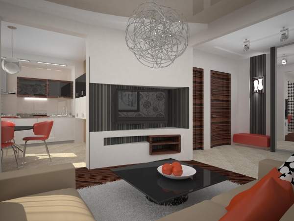 Дизайн панельной двухкомнатной квартиры в современном стиле