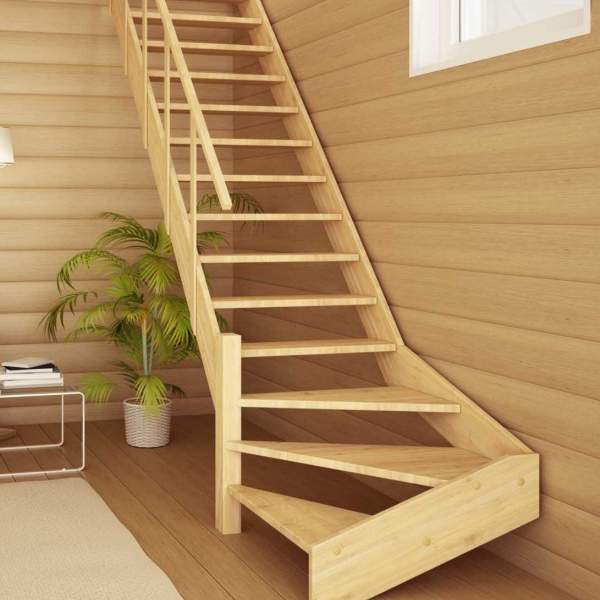 Деревянные лестницы в частном доме - фото в современном стиле