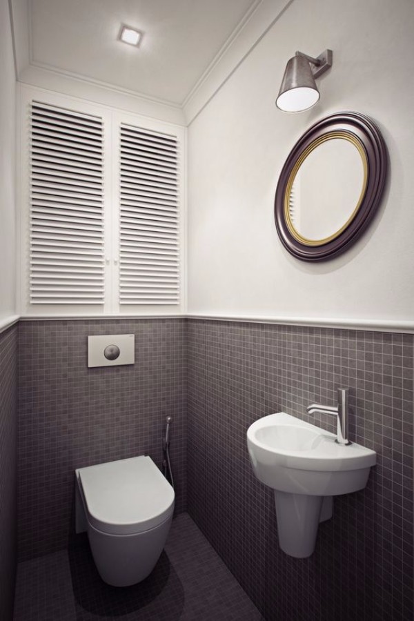 Дизайн плитки в туалете — 45 фото с красивым оформлением