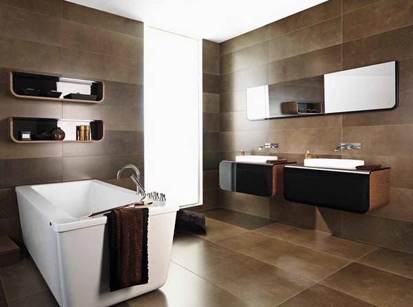 Современная ванная комната в частном доме: 43 лучших идеи на фото