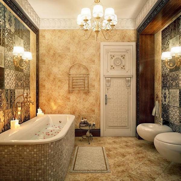 дизайн ванной комнаты в классическом стиле, фото 3