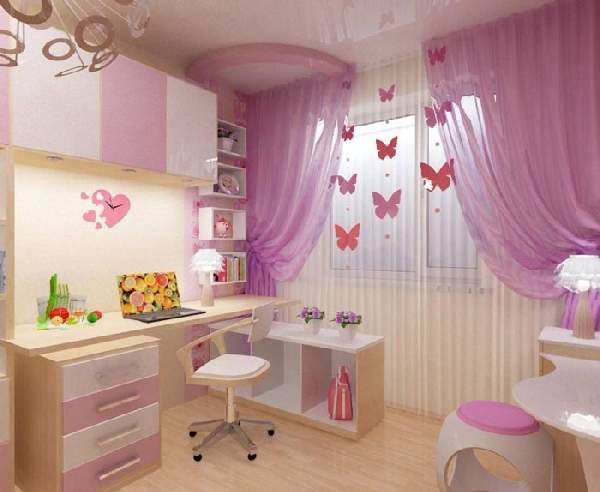 дизайн штор для детской комнаты для девочки, фото 7
