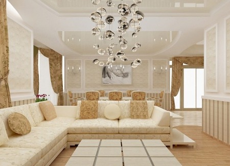 Оформив гостиную в светлых тонах, вы создадите неповторимый дизайн в комнате