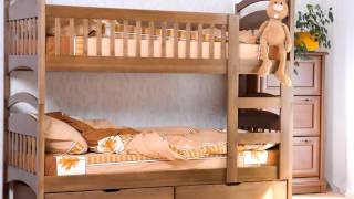 Детские кровати из дерева. Одноярусные и двухъярусные детские кровати для ребенка.