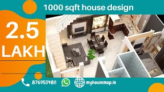 Indian small house interior design ideas | luxuries one bedroom hall kitchen 1000 sq ft