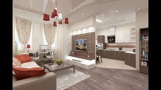 Дизайн Кухни Гостиной 30 кв м - 2018 / Kitchen Design Living room 30 sq m / Küche Design Wohnzimmer