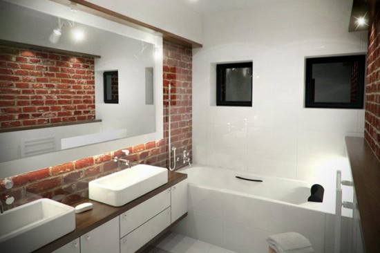 Ванная комната с элементами стиля лофт