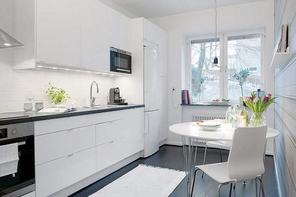 Кухня небольшой квартиры в Гётеборге