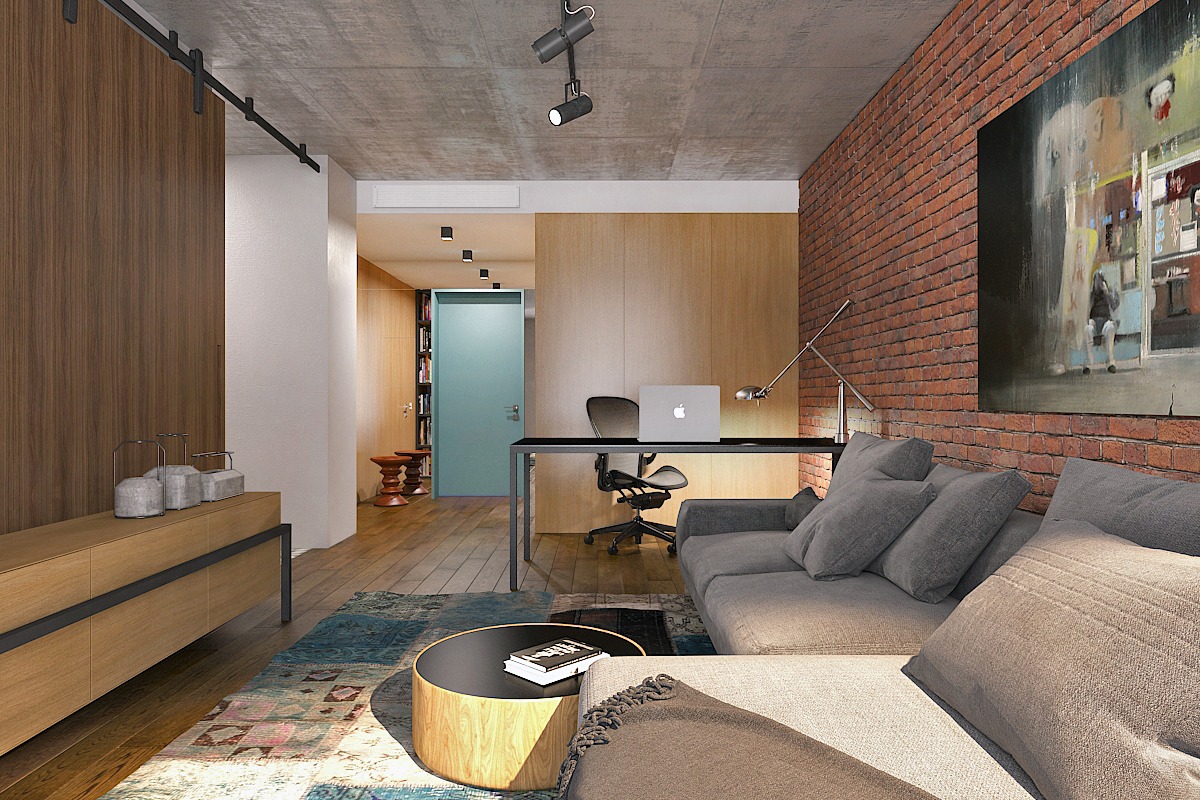 Интерьер квартиры студии от Lugerin Architects - фото 1