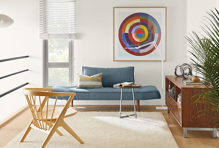 Синий диван Etna Convertible Sleeper Sofa от Room & Board