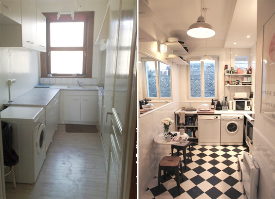 Обновлённая кухня небольшой квартиры в Париже