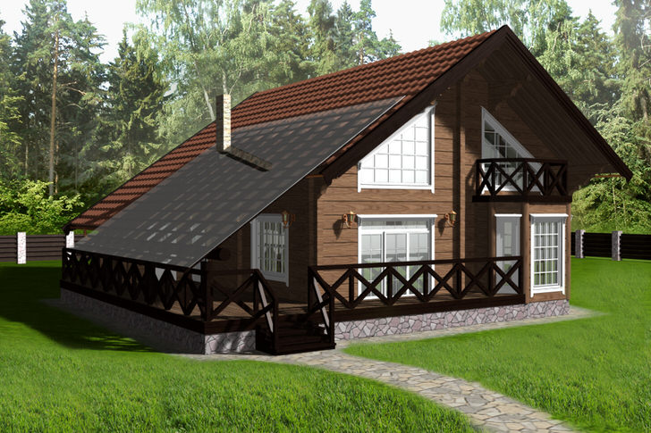 Проект загородного дома в скандинавском стиле - дипломная работа выпускника дизайнерского отделения московского университета. 