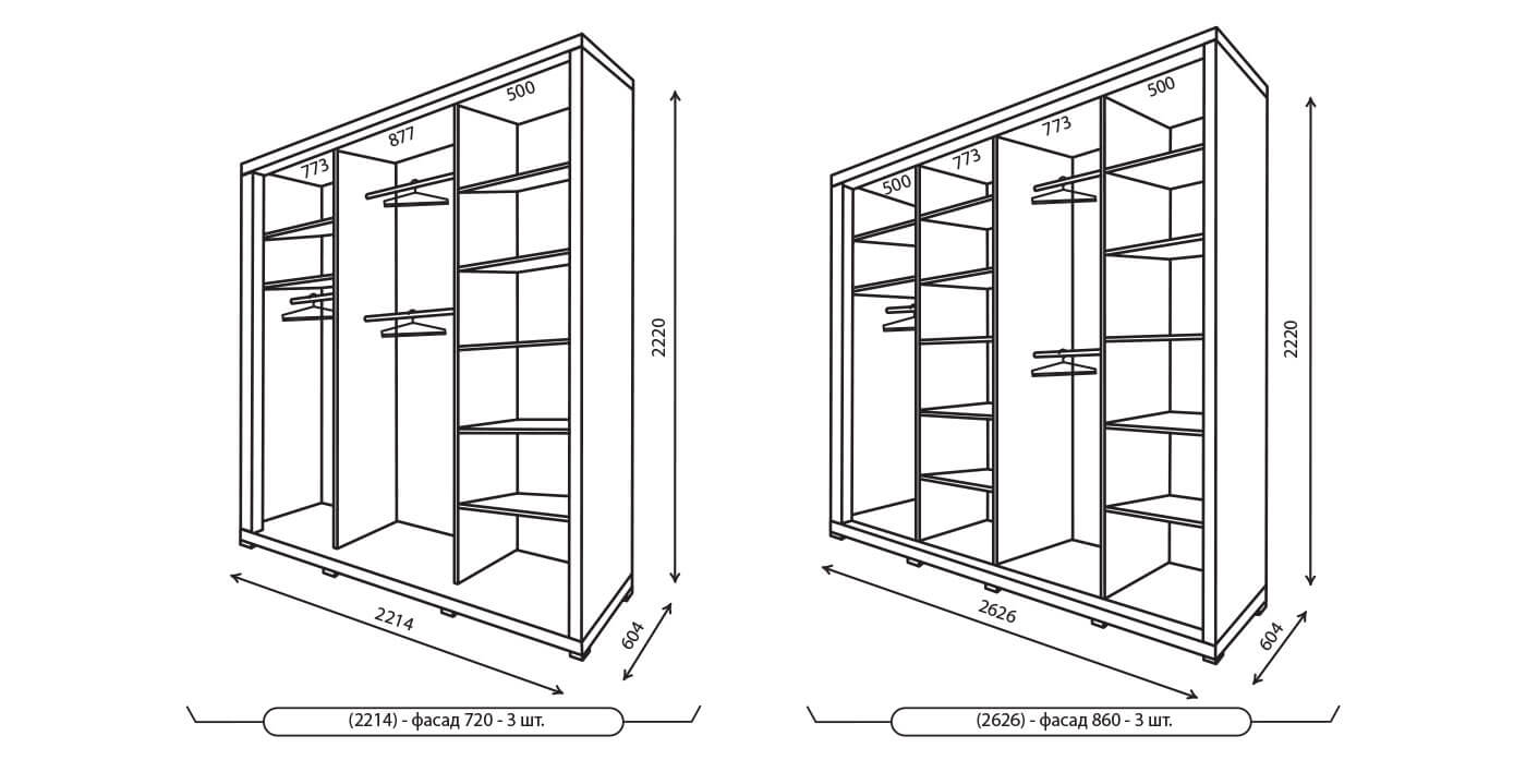 Схема сбора шкафа купе стандарт