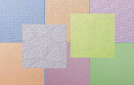 Фактурное настенное покрытие из флизелина под покраску интерьерными красками.