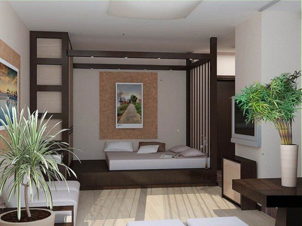 Кровать-трансформер в дизайне спальни и гостиной