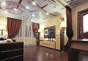 Натяжные потолки фото для зала, спальни, кухни, двухуровневые, с подсветкой