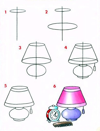 Як намалювати світильник