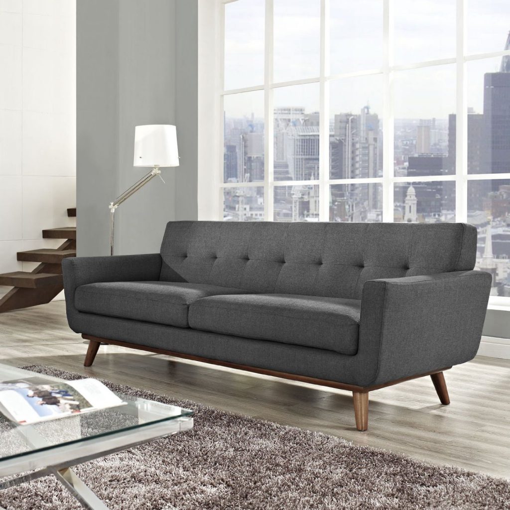 Модный серо-коричневый диван