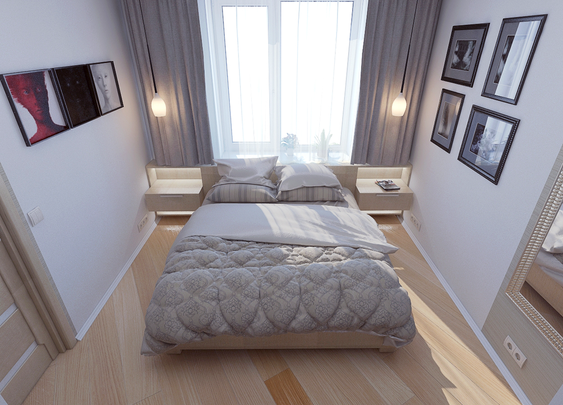 Небольшая спальня в современном стиле