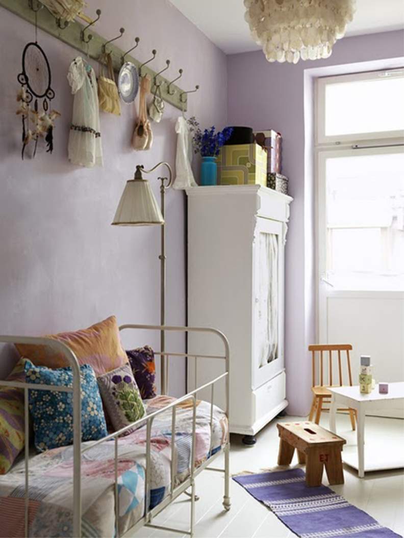 Детская комната в стиле прованс фиолетовая