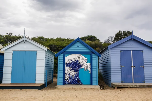 Брайтон Бей beachhouses — стоковое фото