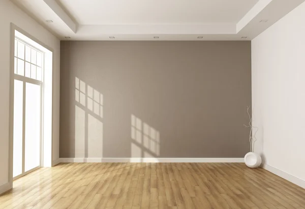 Пустой комнате коричневый — стоковое фото