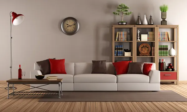 Современный диван в гостиной Винтаж — стоковое фото