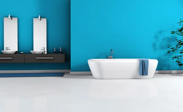 Современный интерьер ванной — стоковое фото