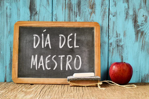 Dia del maestro, день учителя на Испанский — стоковое фото