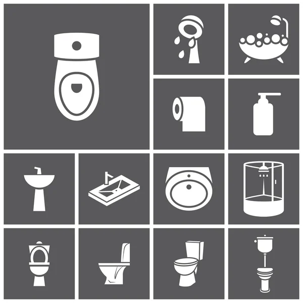 Ванная, wc, символы туалета — стоковый вектор