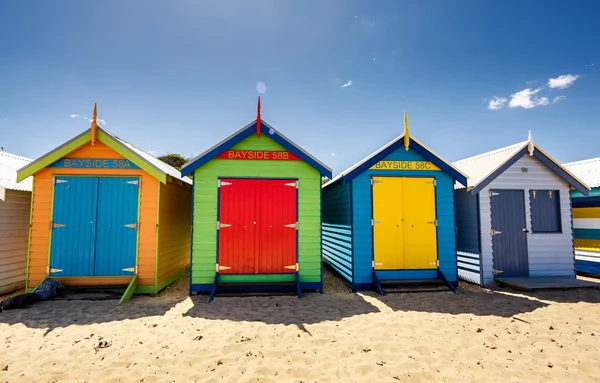 Брайтон Бей beachhouses — стоковое фото