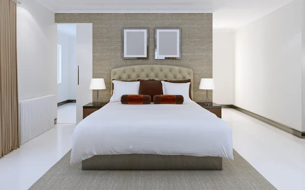 Стиль минимализм спальня — стоковое фото