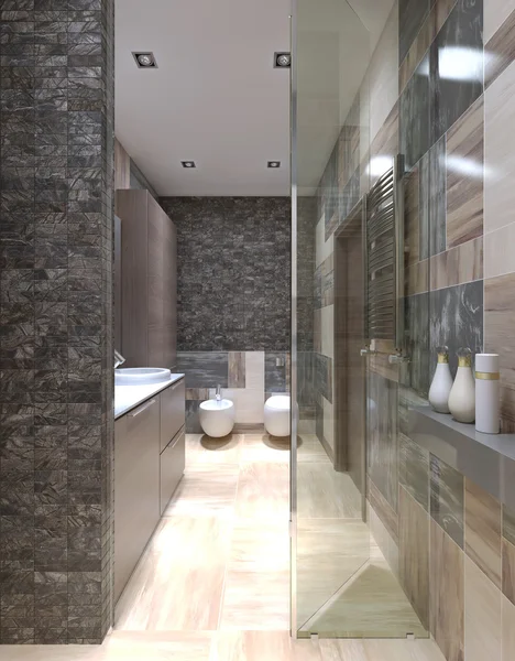 Современный дизайн ванной — стоковое фото