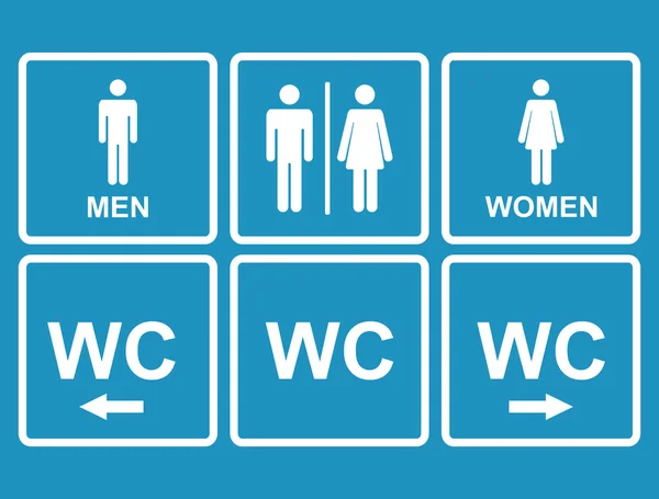 Мужской и женский wc символ, обозначающий туалет, символ туалета — стоковый вектор
