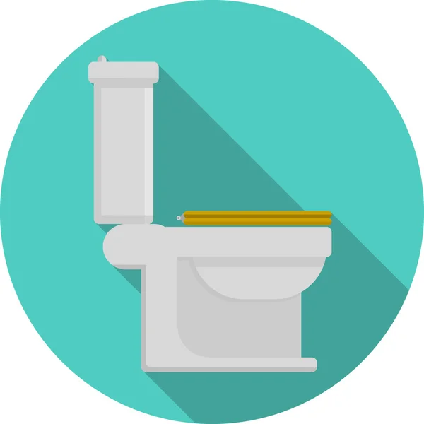 Плоский векторный символ для туалета — стоковый вектор