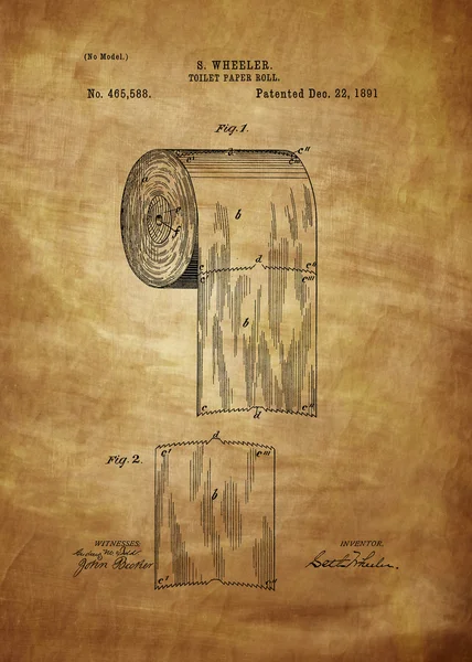 Рулон туалетной бумаги патент — стоковое фото