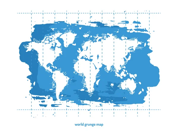 Всемирная карта акварель, векторные иллюстрации — стоковый вектор