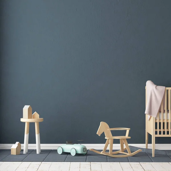 Детская комната в скандинавском стиле — стоковое фото