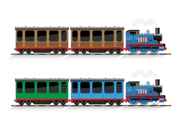 Старый стиль Паровозик — стоковый вектор
