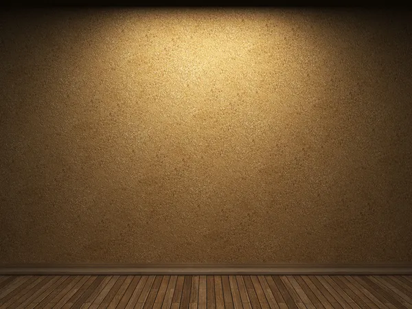 Освещенная деревянная стена — стоковое фото